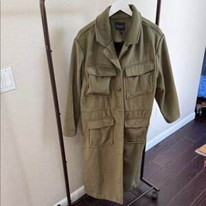 Eloquii Olive Pea Coat